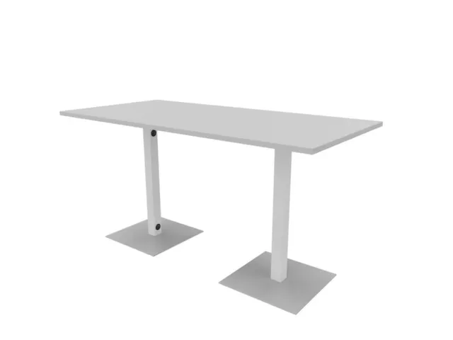 statafel,HxBxD 1070x2100x1000mm,hoekig,schotelvoet wit,vierkante buis