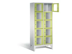 Lockerkast 1850x810x500mm 2x5 vakken Cilinderslot Poten, RDS1108060