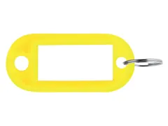 Sleutellabel Pavo kunststof geel 100 stuks