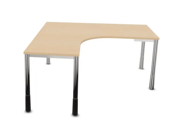 bureau à retour à hauteur réglable,HxlxP 720-840x1600x1600mm,NE-ér