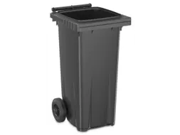 container,zonder deksel,120l,HxBxD 900x480x558mm,romp HDPE zwartgrijs