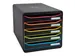 Module de classement Big Box Plus 5 tiroirs Black Office - Noir/arlequ