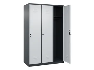 locker,HxBxD 1850x1200x500mm,3vak,vak B 400mm,draaigrendel - 2