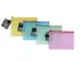 etui A6 PVC-vrij blauw transparant met ritssluiting