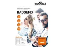 Naambadge etiket Durable 8334 40x75mm zelfklevend wit