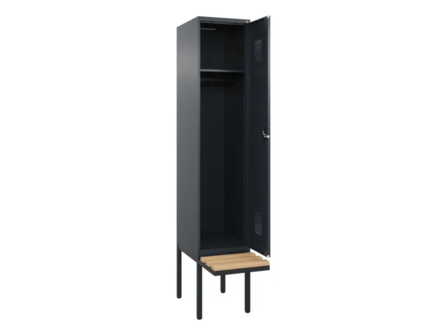 locker met bank,HxBxD 2120x400x815mm,1vak,vak B 400mm,cilinderslot