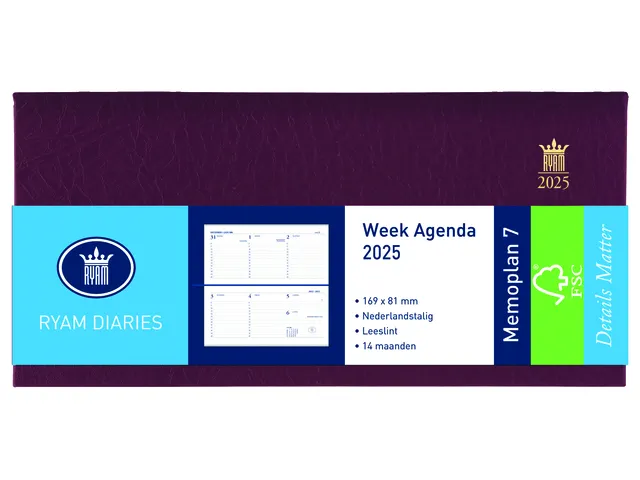 Agenda 2026 Ryam Memoplan 7 Mundior Suprema 7dagen/2pagina's landscape