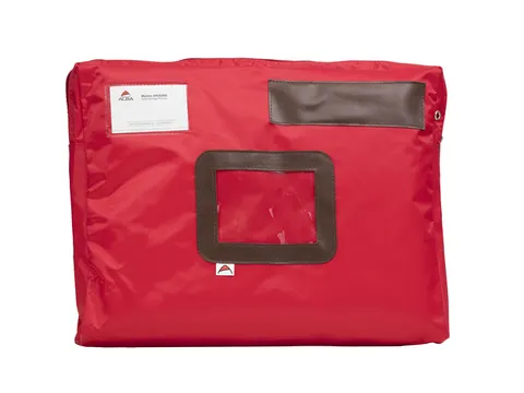 POCSOU professionele posttas rood nylon 42 x 32 cm met extra vak