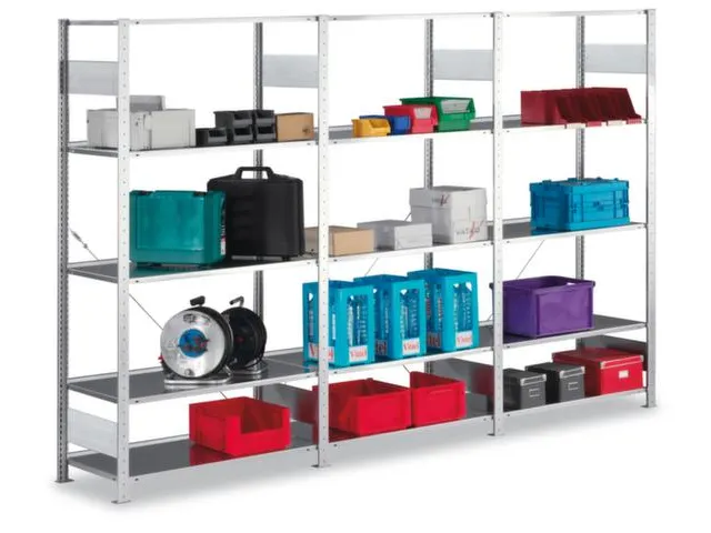 magazijnstelling,aanbouwveld,HxBxD 2500x756x336mm,vakl. 80kg