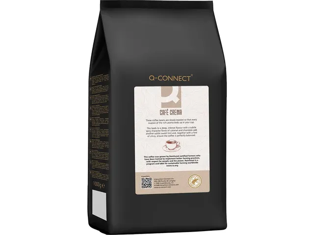 Q-Connect Koffiebonen Café Crema 1kg Volle Smaak Intensiteit 8