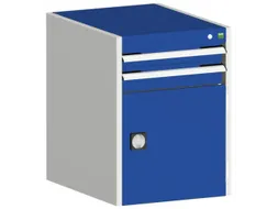 ladekast HxBxD 700x525x525mm 2laden RAL7035 front RAL5010