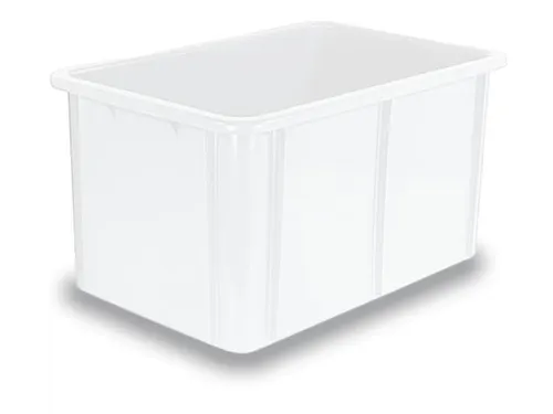 Stapelbak Pe Hxlxb 320X600X400Mm Inhoud 60L Naturel Wit