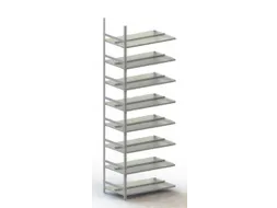 Schroefstelling Aanbouwveld Ral7035 2500x1002x604mm 8legborden 80kg