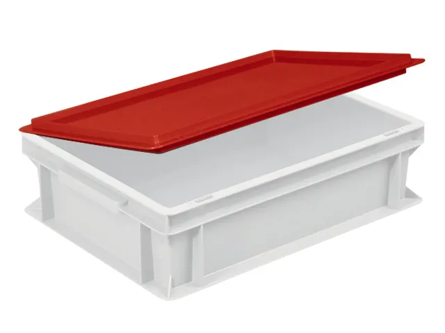 Couvercle À Charnières Pour Bac Norme Europe Lxl 400X300Mm Rouge