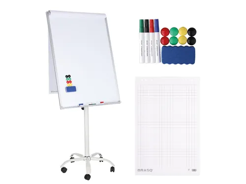 BRASQ Flipover Mobiel 70x100cm Magnetisch Wit inclusief accessoires