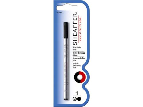 Rollerpenvulling Sheaffer slim medium zwart blister à 1 stuk