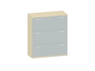 hangmappenkast 1150x1000x430mm 3hangmappenframes Esdoorn+Onyx - 1