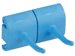 Vikan Hygiene Dubbele Haak voor Hi-Flex Wandhouder Blauw