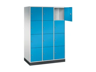 grootvolume-lockersysteem,RAL 7035/RAL 5012,HxBxD 1950x1220x500mm - 1