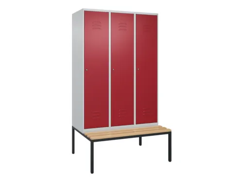 locker voor scheiding van kleding,HxBxD 2120x1200x815mm,3vak