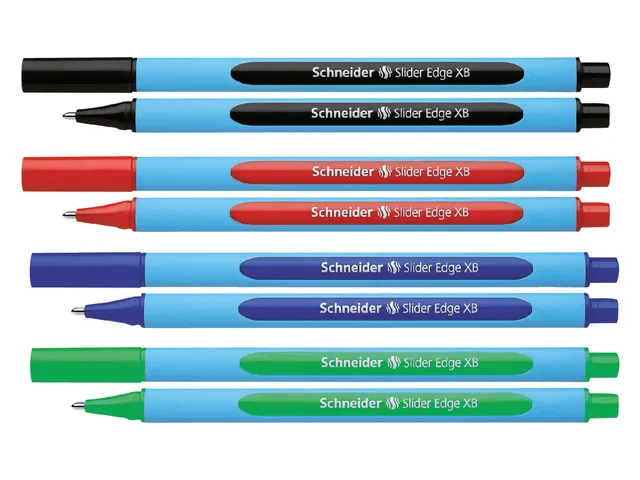 Balpen Schneider Slider Edge extra breed rood