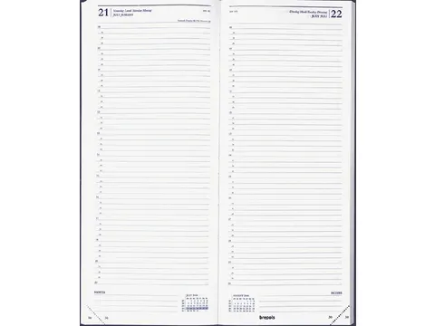 Agenda 2027 Brepols Saturnus Lima 1dag/1pagina blauw