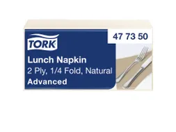 Tork 477350 Lunchservet 33x33cm 2-laags 1/4 vouw 10x200st Natural