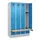 locker met bank,HxBxD 1950x1200x815mm,4vak,vak B 300mm,draaigrendel