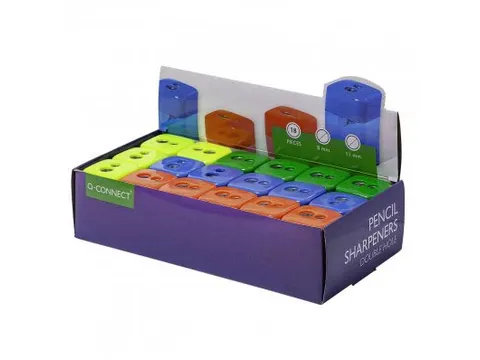 Potloodslijper 2 Gaats Geassorteerde Kleuren 8mm en 11mm