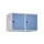 opzetkast,v. locker,2vak.,vak B 400mm,HxBxD 500x800x500mm,vleugeldeur