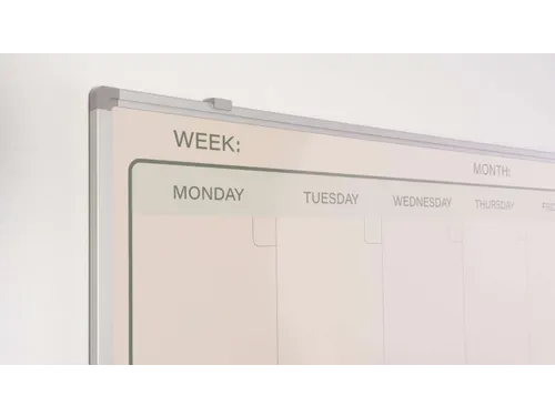 Weekplanner Elegance Engels softline profiel 8mm 90x120cm aluframe
