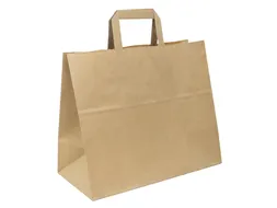 Papieren zak Kraft met Handvat 32x26cm 80 Gram 250 Stuks