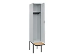 locker met bank,HxBxD 2120x400x815mm,1vak,vak B 400mm,cilinderslot