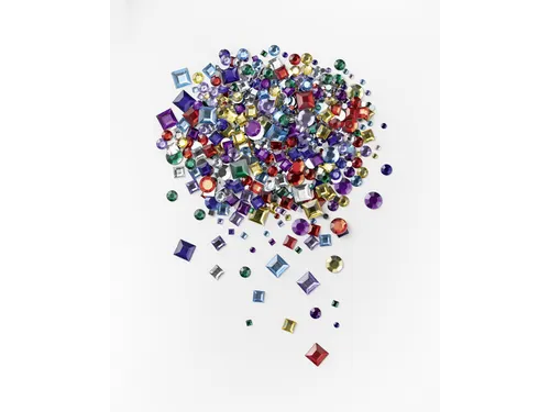 Glitter steentjes Folia 800 stuks diverse kleuren en afmetingen