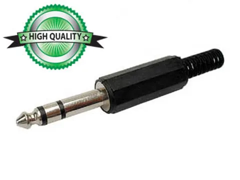 Mannelijke 6.35mm Stereo Jack - Plastic Zwart