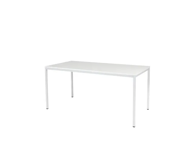 Domino Basic Tafel Vaste Hoogte 1600x800mm Grijs 25mm Wit 4-Poots