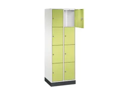 lockerkast,HxBxD 1950x620x500mm,2x4vakken,cil.-slot,sokkel