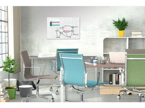 Glas/magneetbord Be!board 60x90 Cm Wit