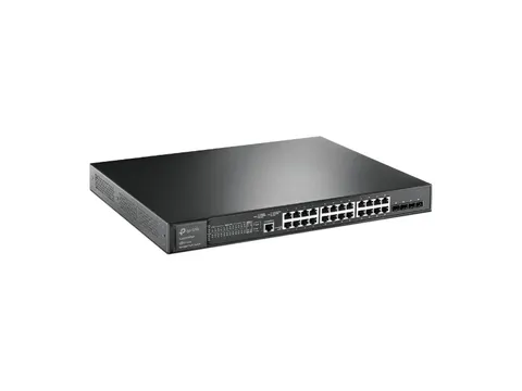 JetStream 24-poorts Gigabit en 4-poorts 10GE SFP+ Switch met 24 PoE+-p