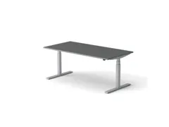 Elektrisch ihv bureau,HxBxD 650-1310x1800x900mm,blad donkergrijs