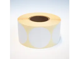 Etiket Rond Wit 50mm Op rol 2000 Stuks