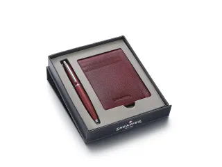 Balpen giftset Sheaffer VFM 9403 Excessive red chrome plated met credi - 2