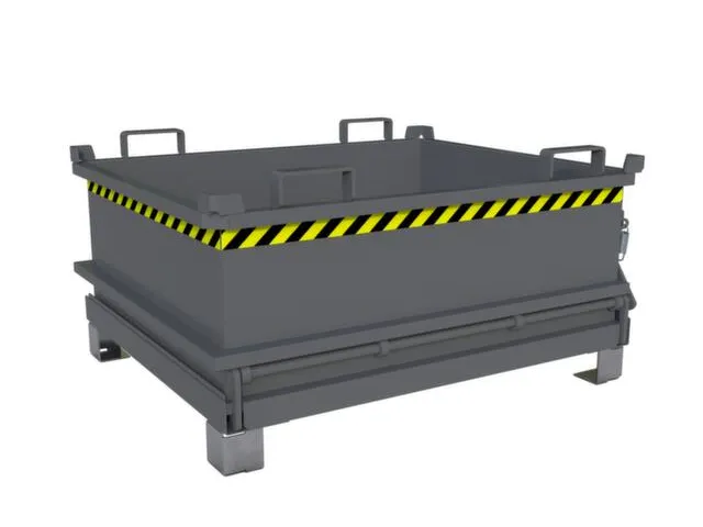 mini-bodemklepcontainer,HxLxB 625x1000x1200mm,0,37m³,inrijbeugel,staa