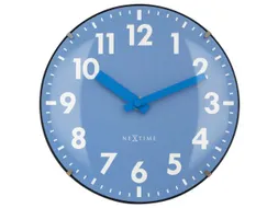 Tafelklok Nextime Duomo Mini 20 cm blauw gebolde glazen lens