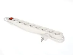 8-Voudige Stekkerdoos Met Schakelaar & Overbelastingsbeveiliging - Wit