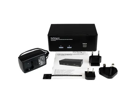 2-poorts Dubbele Displayport Usb Kvm-switch Audio En Usb 2.0-hub