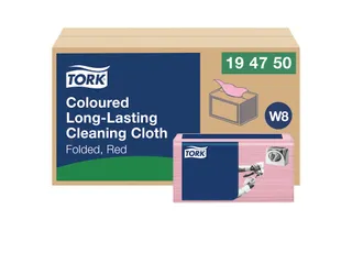Reiningingsdoek Tork 194750 Long Lasting W8 multifunctioneel rood - 1