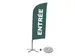 Drapeau de plage Alu Wind Set complet Impression "ENTRÉE" Gris