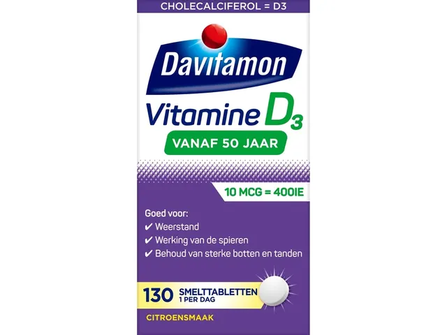 Davitamon Vitamine D3 50+ 130 smelttabletten