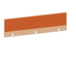 baliepaneel,v. bureau,aanbouw achter,B 1600mm,NE-esdoorn,BN3012-oranje